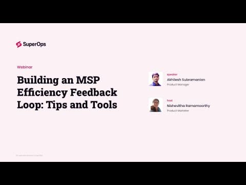 Building efficiency for MSPs